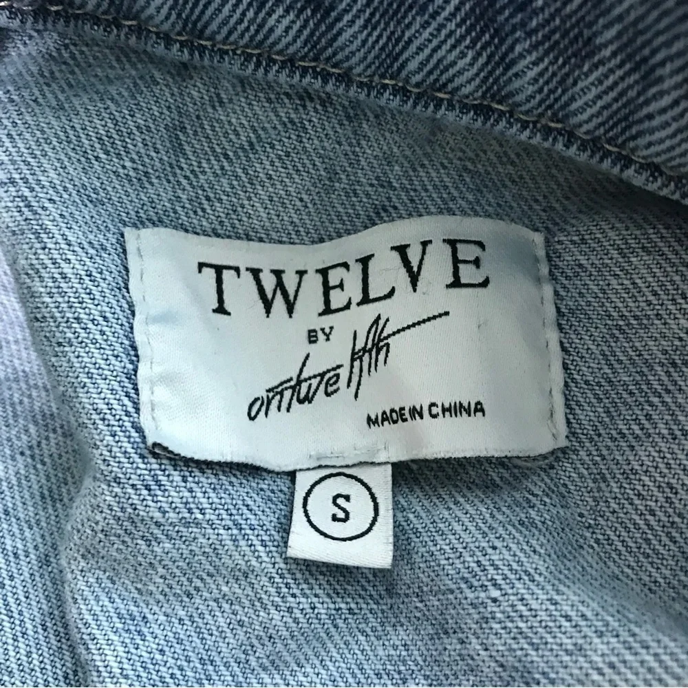 Twelve by onTwelfth Snakeskin Star Denim Jean Jacket Small